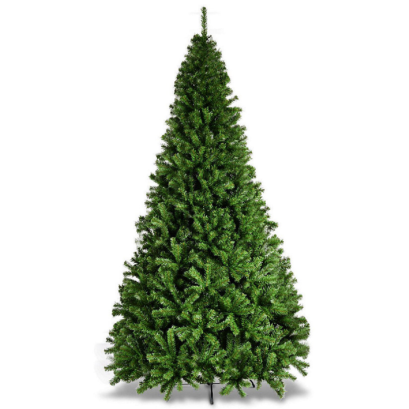 Costway 9FT PVC Christmas Tree 2132 Tips Hinged Solid Metal Legs