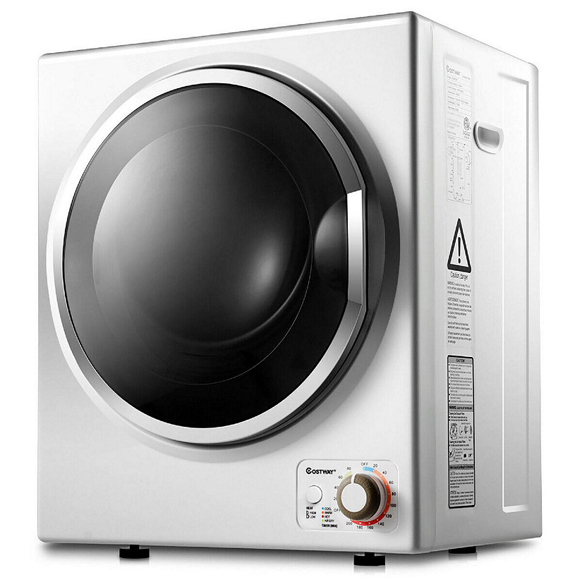Costway Electric Tumble Compact Cloth Dryer Stainless Steel Wall Mounted 1.5 cu .ft. Image