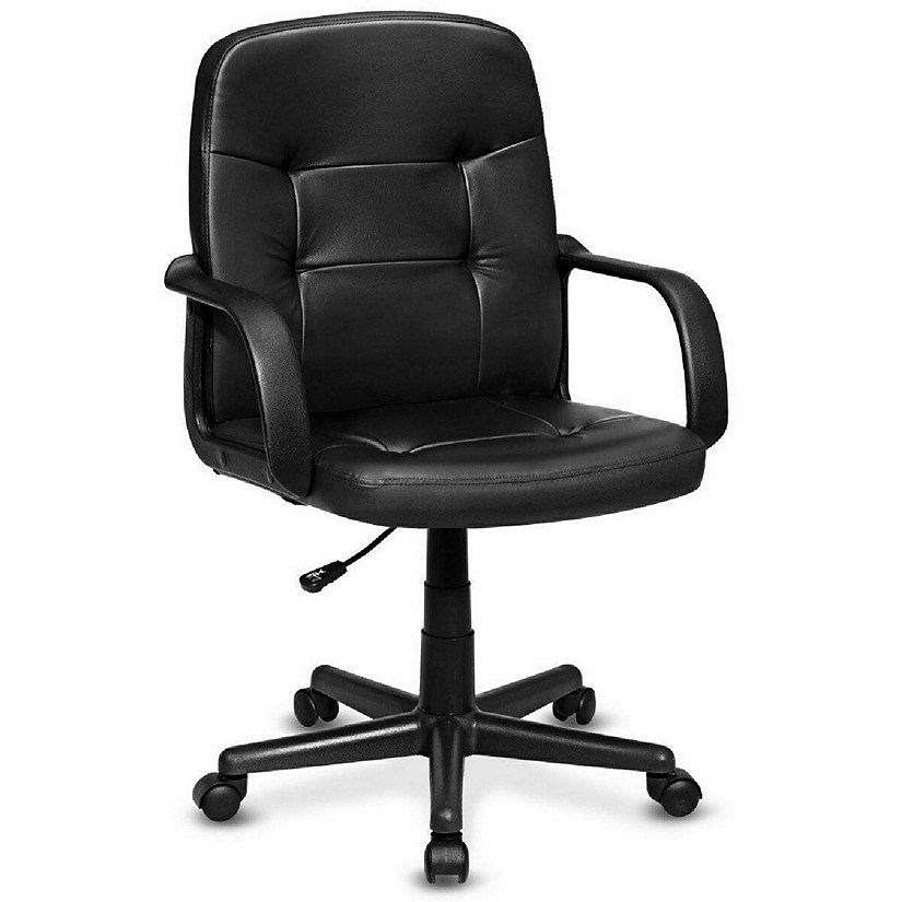 Costway Ergonomic Mid-Back Executive Office Swivel Computer Desk Chair New Image