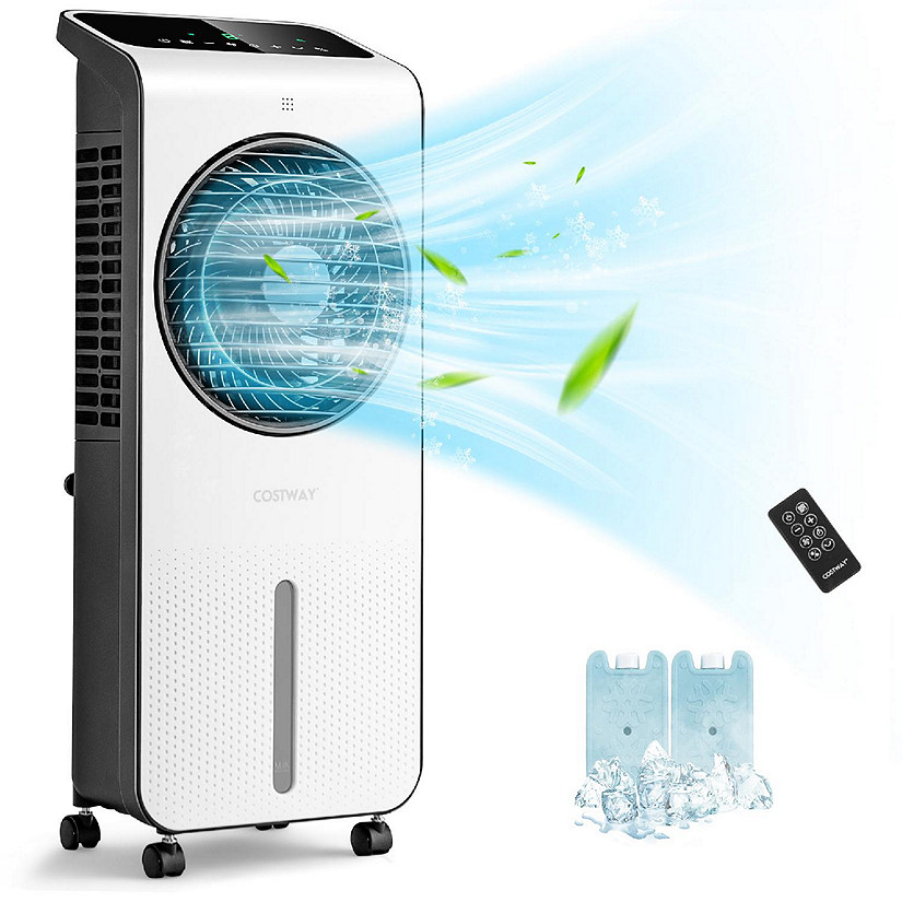 Costway Evaporative Air Cooler 3-in-1 Portable Swamp Cooling Fan w/ 12H Timer Remote Image