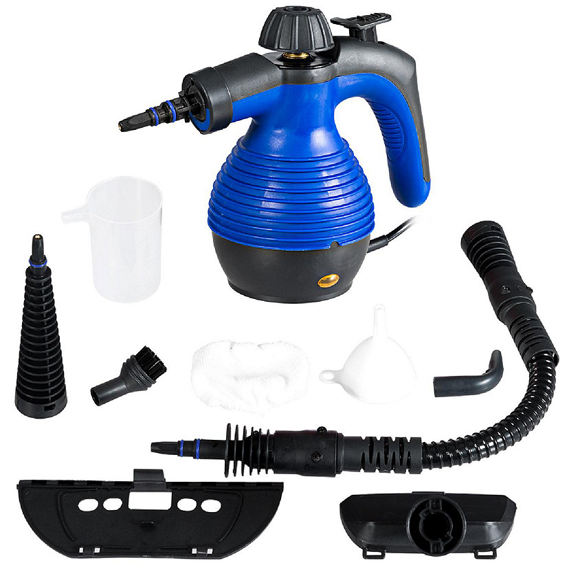 Costway Multifunction Portable Steamer Household Steam Cleaner 1050W W/Attachments Blue Image