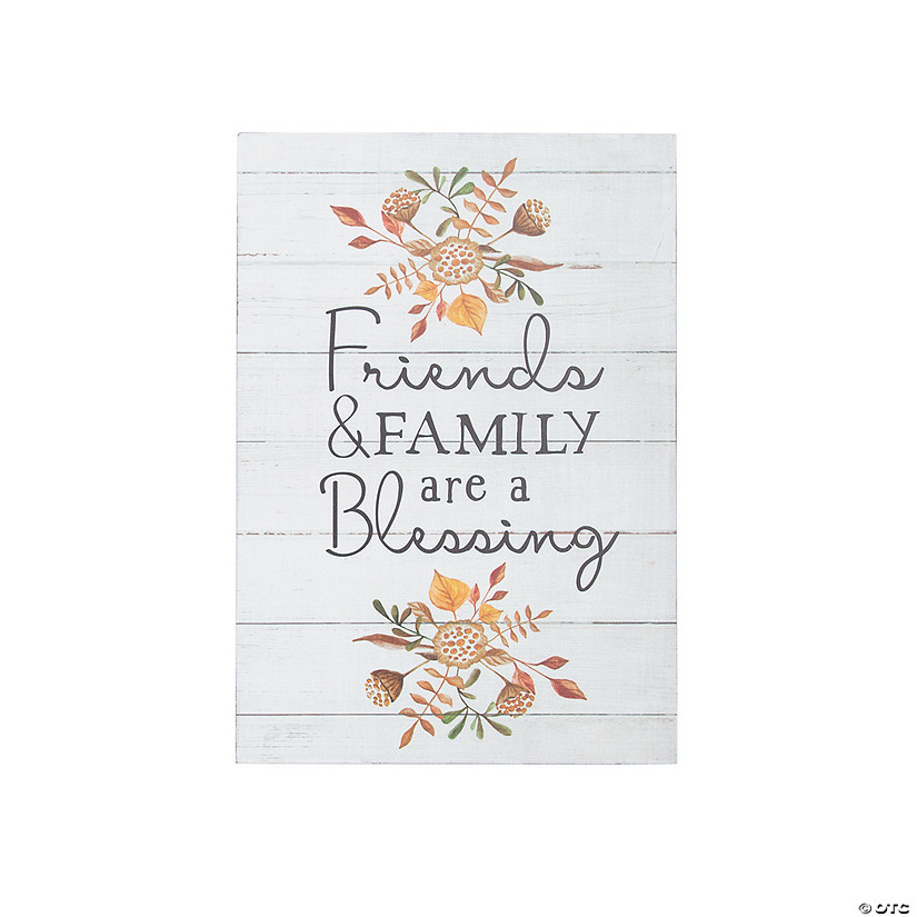 Cottagecore Friends & Family Are a Blessing Wall Sign Image
