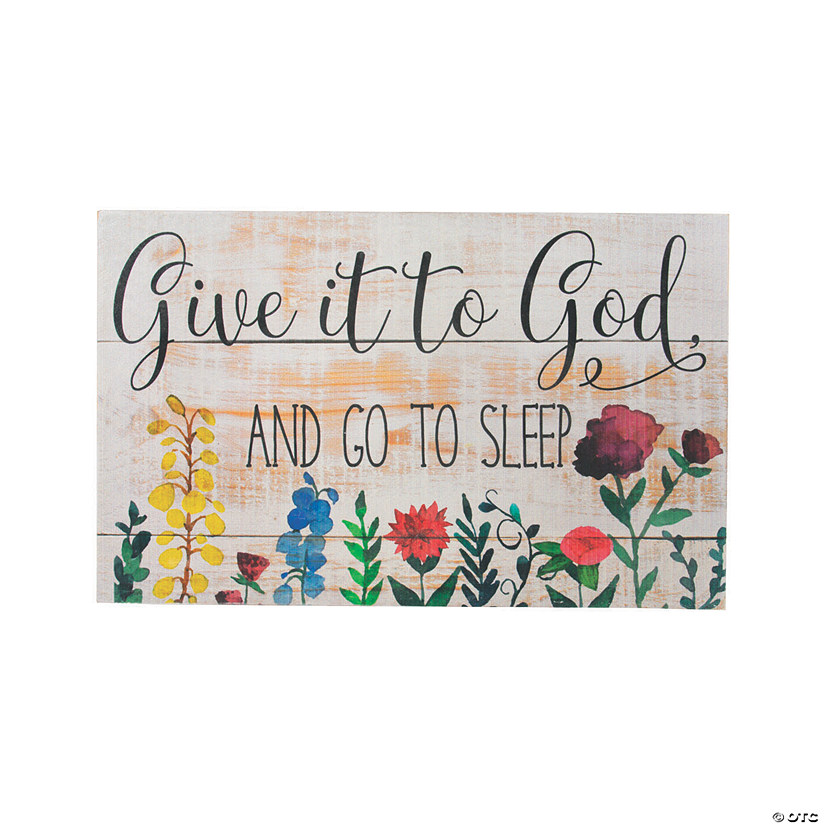 Cottagecore Give It To God Wall Sign Image