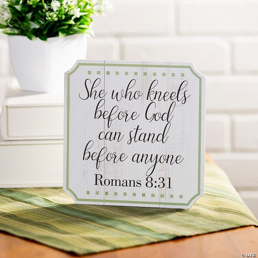 Cottagecore Mother&#8217;s Day Faith Tabletop Sign with Easel Image