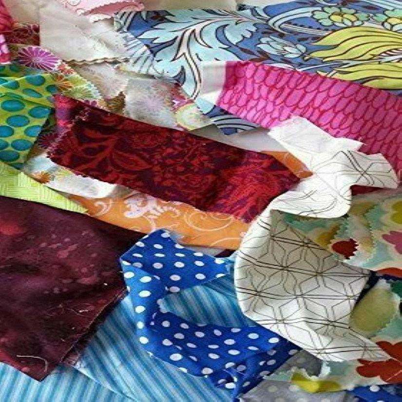 Cotton Fabric Scraps Solids and Blenders Fabric Strips  Fabric Pieces  Scrap Bag Image