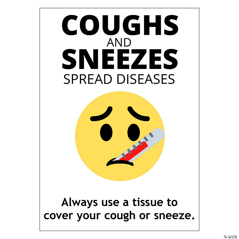 Cough & Sneeze Peel & Stick Decals - 5 Pc. Image
