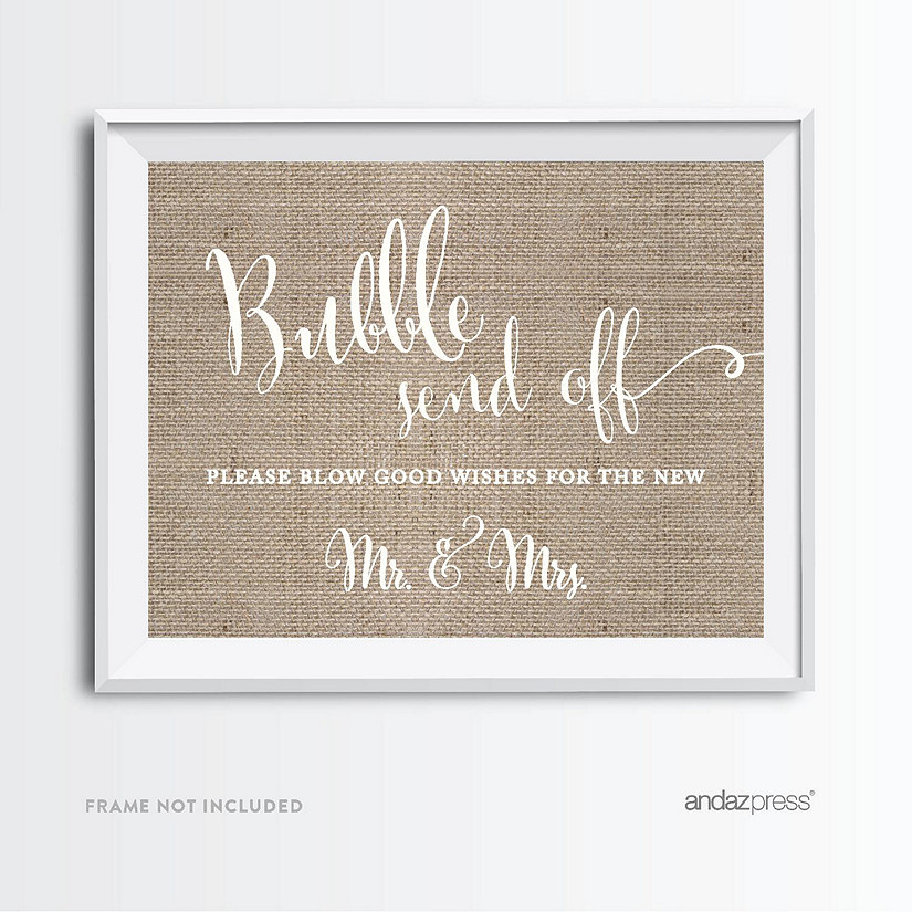 Country Chic Burlap Bubble Sign 8.5x11 Image