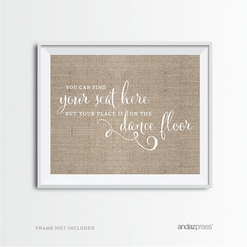 Country Chic Burlap Dance Sign 8.5x11 Image