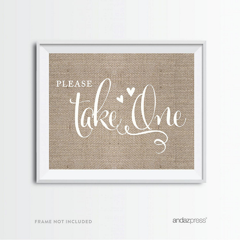 Country Chic Burlap Please Take 8.5x11 Image