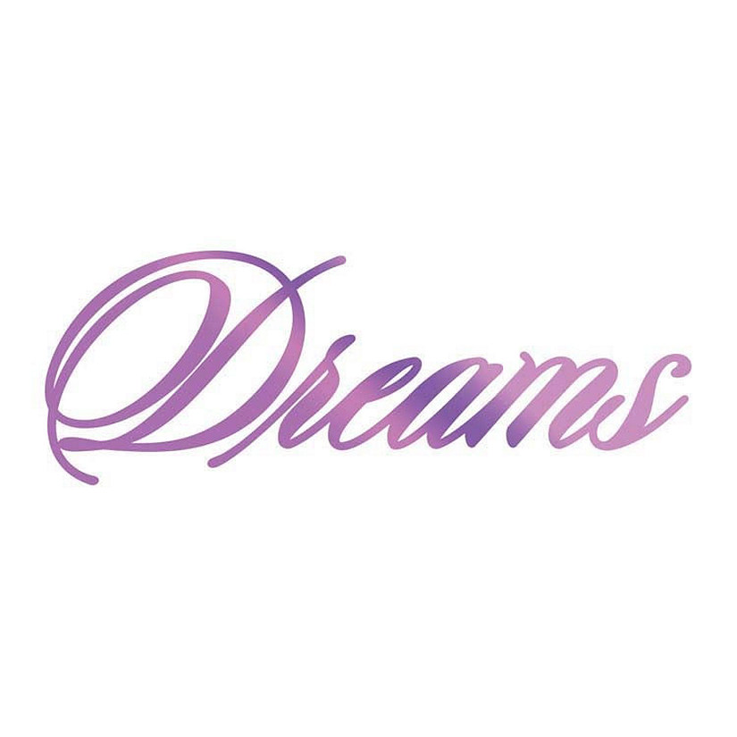 Couture Creations Hotfoil Stamp  Dreams Sentiment Image