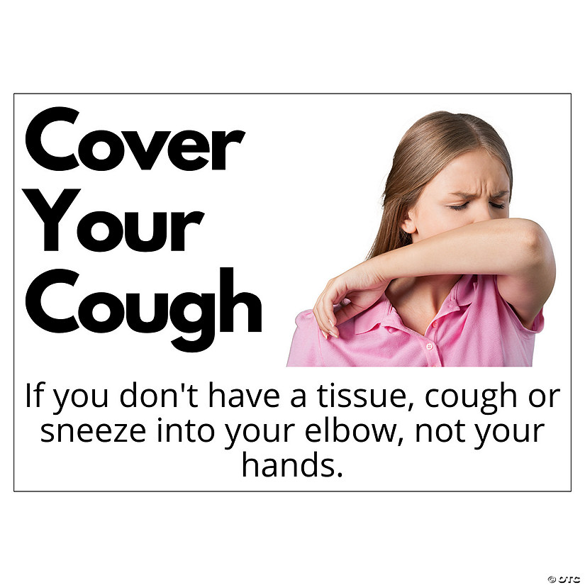 Cover Your Cough Peel & Stick Decals - 5 Pc. Image