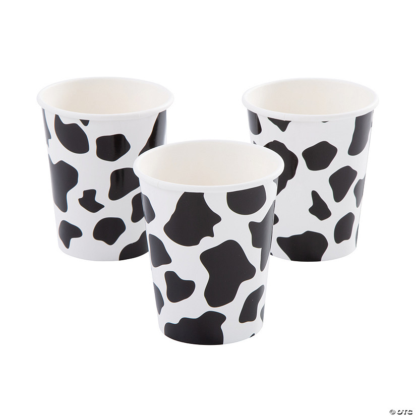 Cow Print Paper Party Cups - 8 Pc. Image
