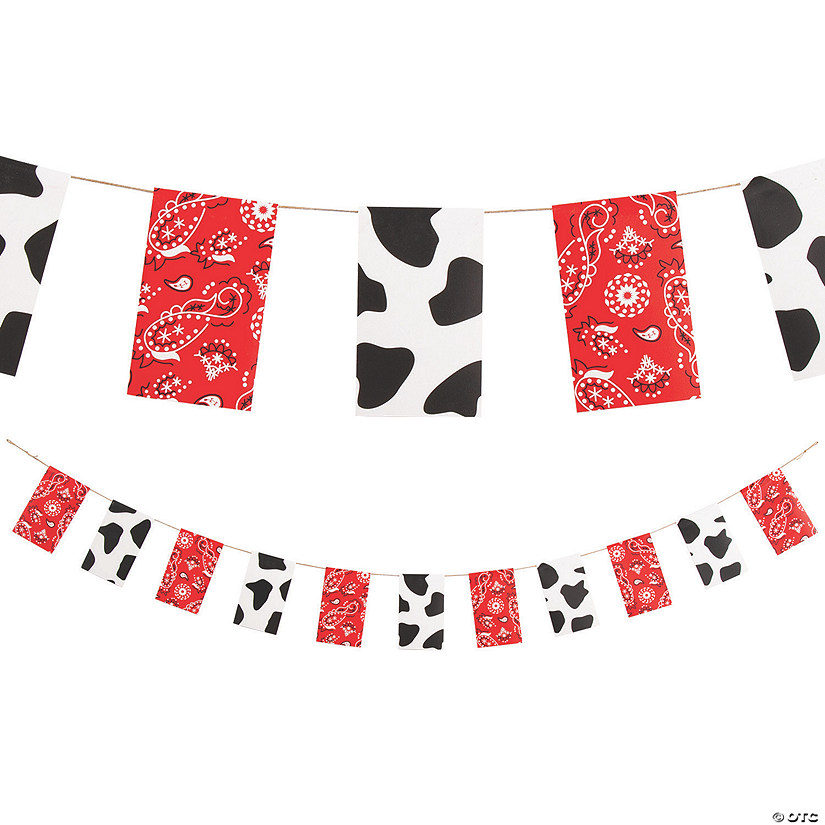 Cow Print Pennant Banner Image