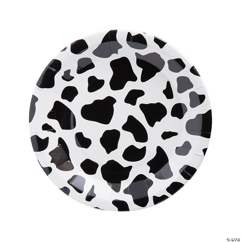 Cow Print Round Paper Dinner Plates - 8 Ct. Image