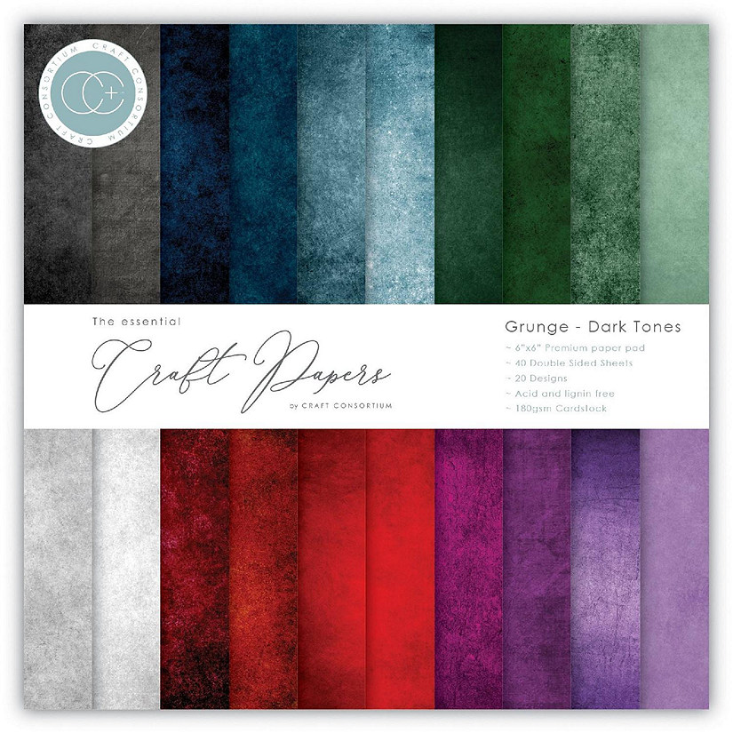 Craft Consortium Grunge  Dark Tones 6x6 Premium Paper Pad Image