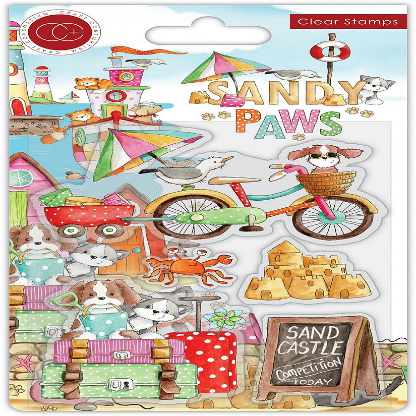 Craft Consortium Sandy Paws  Stamp Set  Sand Castle Image
