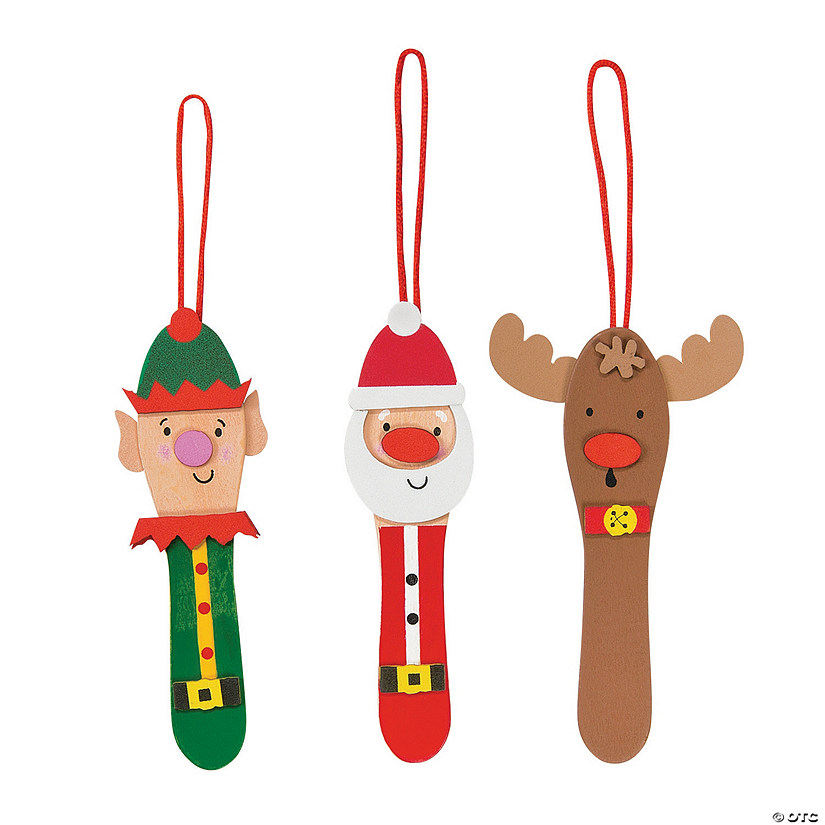Craft Stick Christmas Ornament Craft Kit - Makes 12 Image