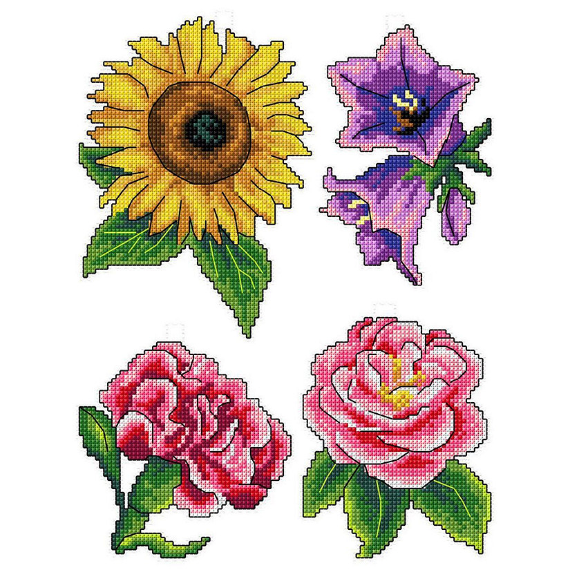 Crafting Spark "Flowers" 124CS Counted Cross-Stitch Kit Image