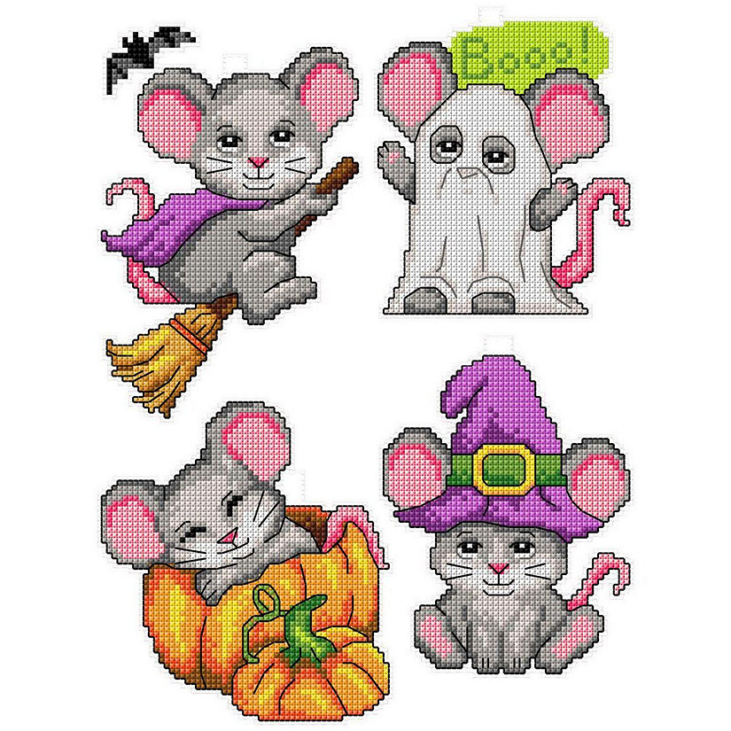 Crafting Spark "Halloween Mouses" 102CS Counted Cross-Stitch Kit Image