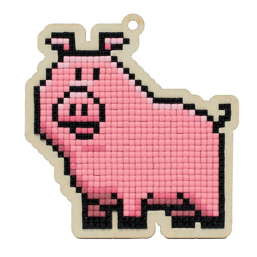 Crafting Spark - Little Pig CSw349 Diamond Painting on Plywood Kit Image