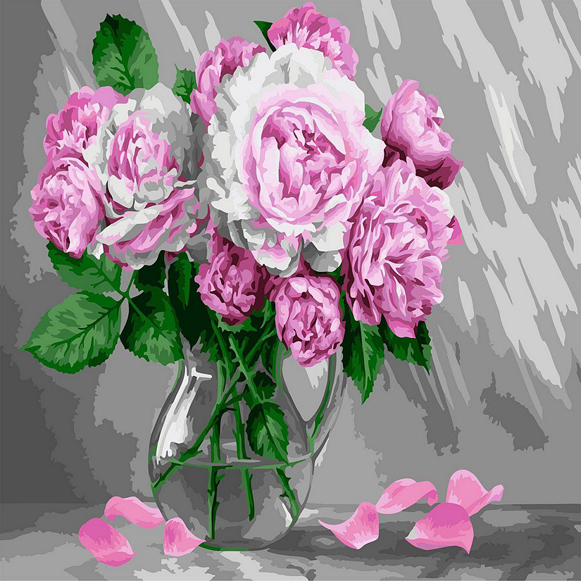 Crafting Spark - Painting by Numbers kit Crafting Spark Beautiful Peonies B127 19.69 x 15.75 in Image