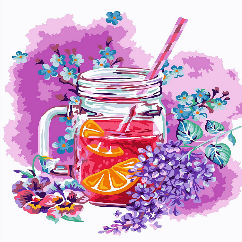 Crafting Spark - Painting by Numbers kit Crafting Spark Mandarin Tea R044 19.69 x 15.75 in Image