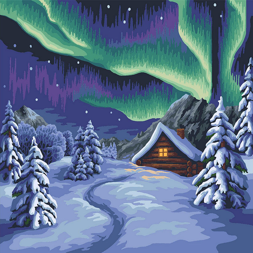 Crafting Spark - Painting by Numbers kit Crafting Spark Northern Lights A113 19.69 x 15.75 in Image
