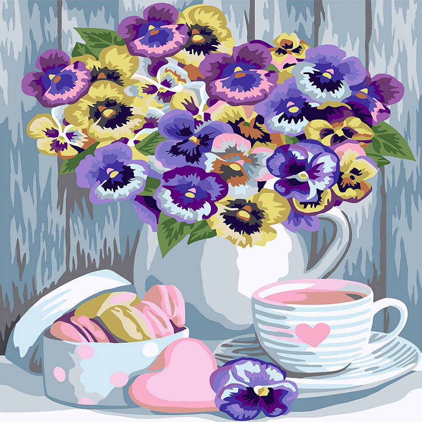 Crafting Spark - Painting by Numbers kit Crafting Spark Violets B134 19.69 x 15.75 in Image