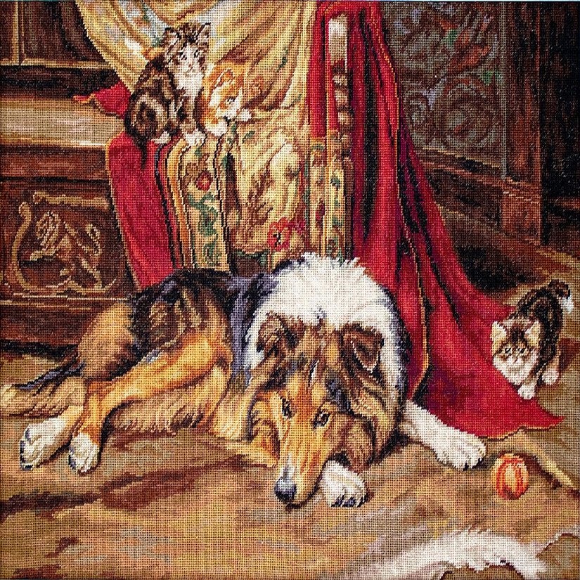 Crafting Spark (Wizardi) - A Reluctant Playmate B585L Counted Cross-Stitch Kit Image