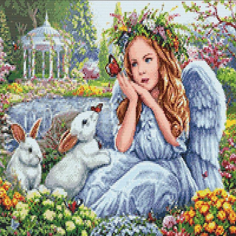 Crafting Spark (Wizardi) - Angel in the Garden CS2485 18.9 x 14.9 inches Crafting Spark Diamond Painting Kit Image