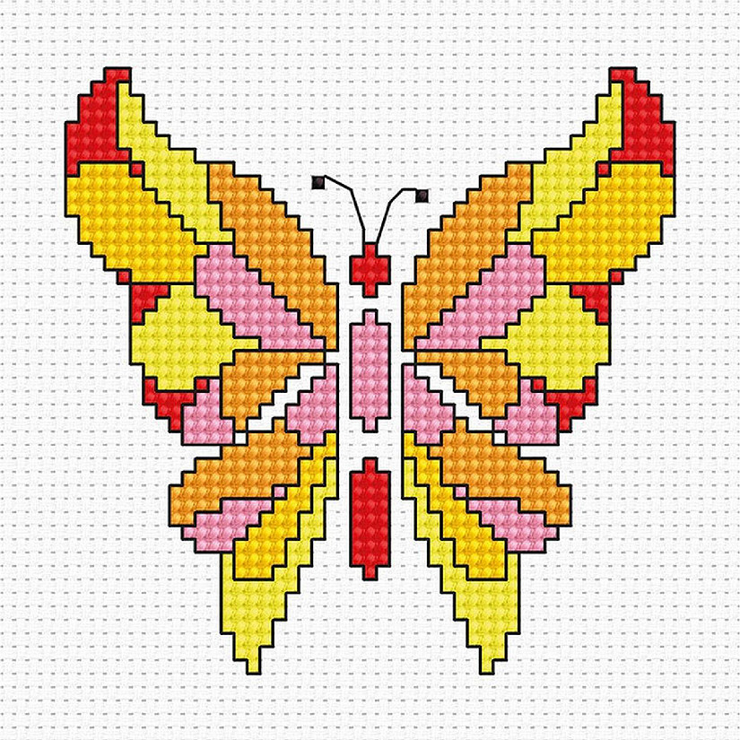 Crafting Spark (Wizardi) - Butterfly B049L Counted Cross-Stitch Kit Image