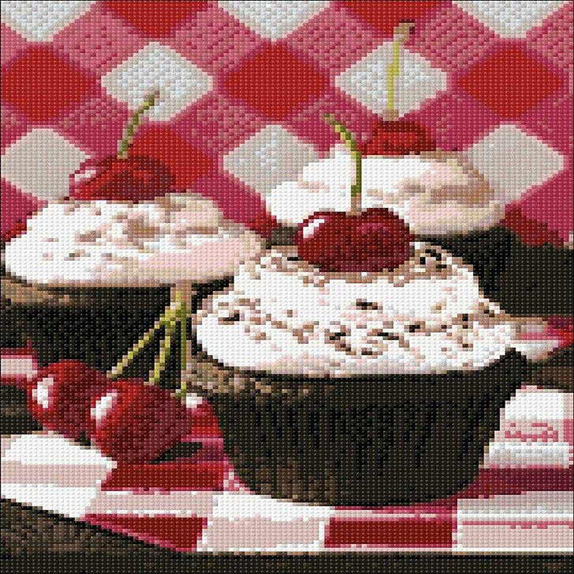 Crafting Spark (Wizardi) - Cherry Cupcake CS043 10.6 x 14.9 inches Crafting Spark Diamond Painting Kit Image