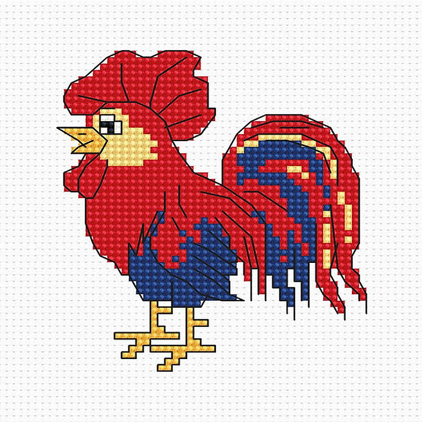 Crafting Spark (Wizardi) - Cock B082L Counted Cross-Stitch Kit Image