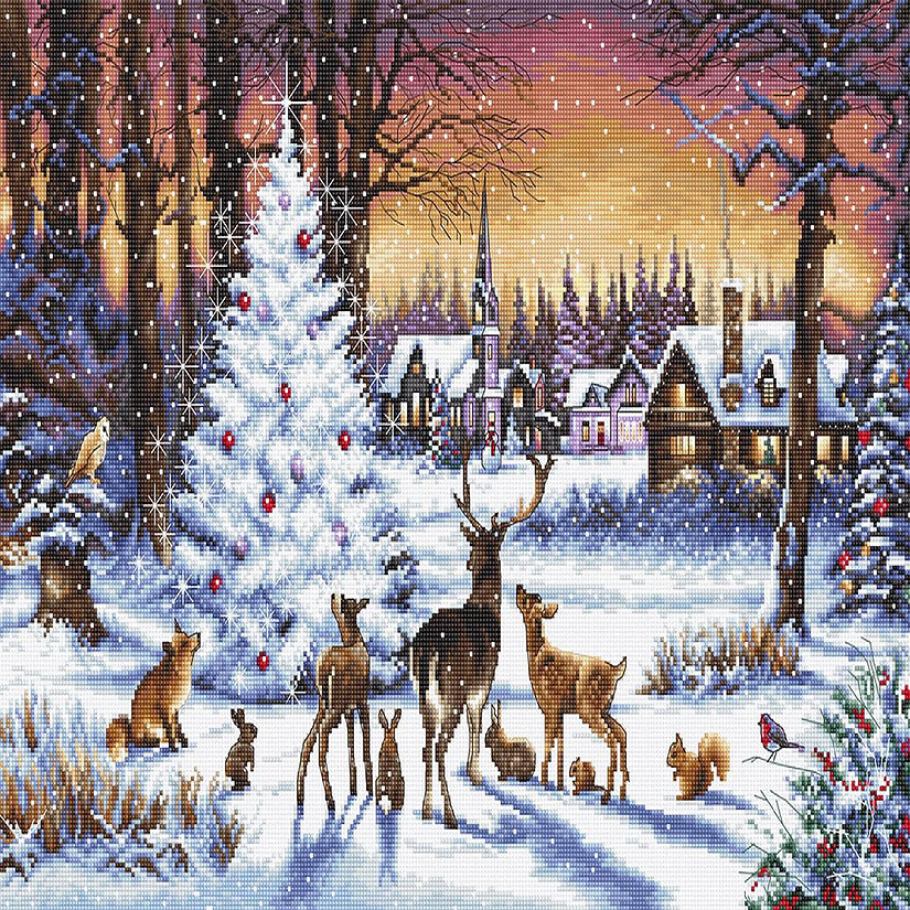 Crafting Spark (Wizardi) - Counted Cross Stitch Kit Christmas Wood Leti947 Image