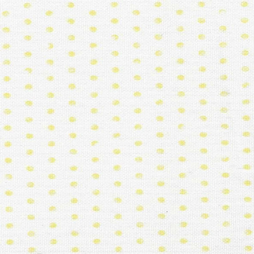 Crafting Spark (Wizardi) - Designer Printed AIDA Canvas 18ct Yellow Polka Dots Image