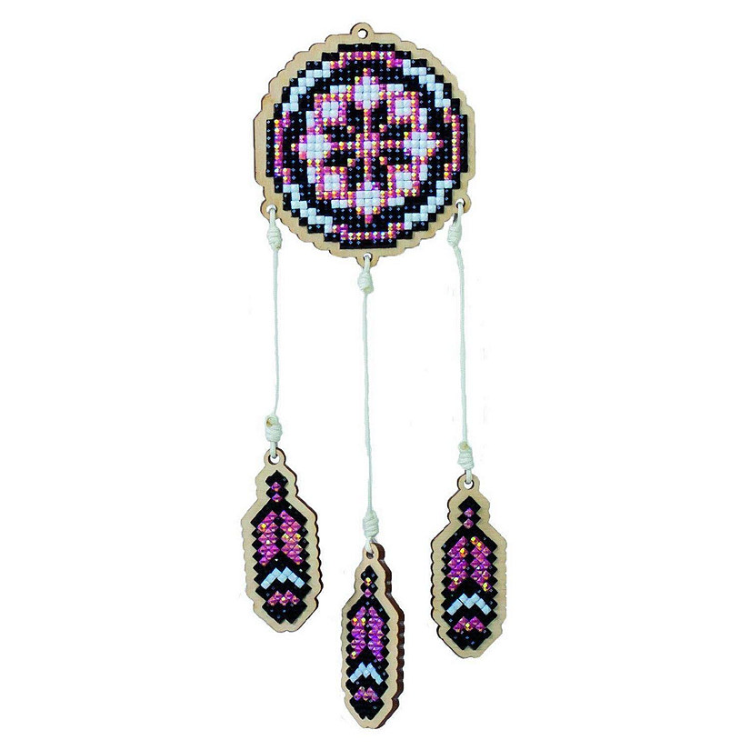 Crafting Spark (Wizardi) Dreamcatcher - Pink CSW202 (in stock on amazon) Diamond Painting on Plywood Kit Image