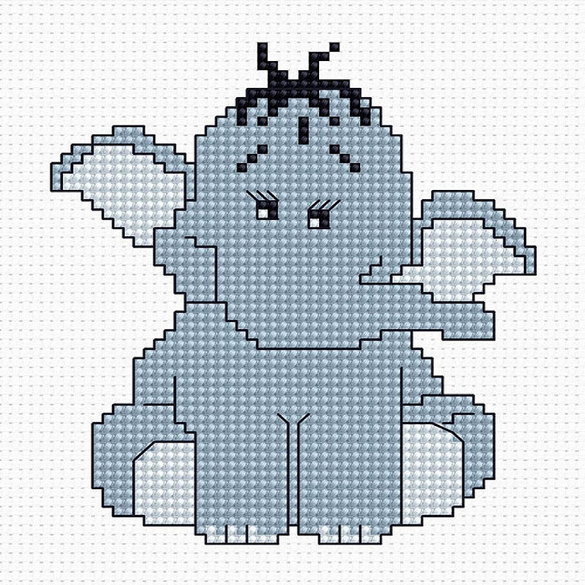 Crafting Spark (Wizardi) - Elephant B041L Counted Cross-Stitch Kit Image