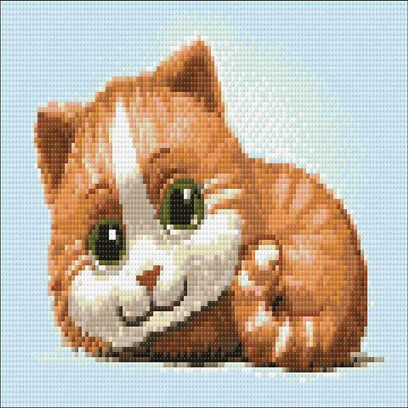 Crafting Spark (Wizardi) - Ginger Cat WD194 11.8 x 7.9 inches Wizardi Diamond Painting Kit Image