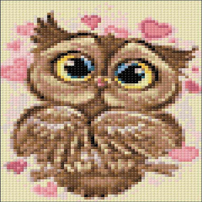 Crafting Spark (Wizardi) - Owl in Love WD296 5.9 x 7.9 inches Wizardi Diamond Painting Kit Image