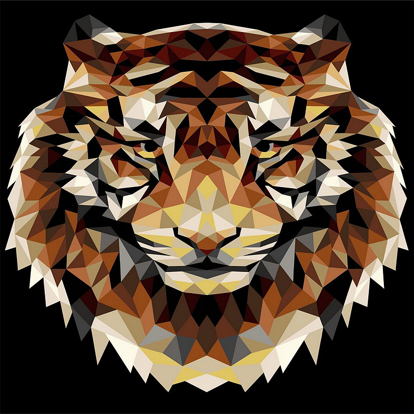 Crafting Spark (Wizardi) - Painting by Numbers kit Crafting Spark Celebration Poly Tiger P001 19.69 x 15.75 in Image