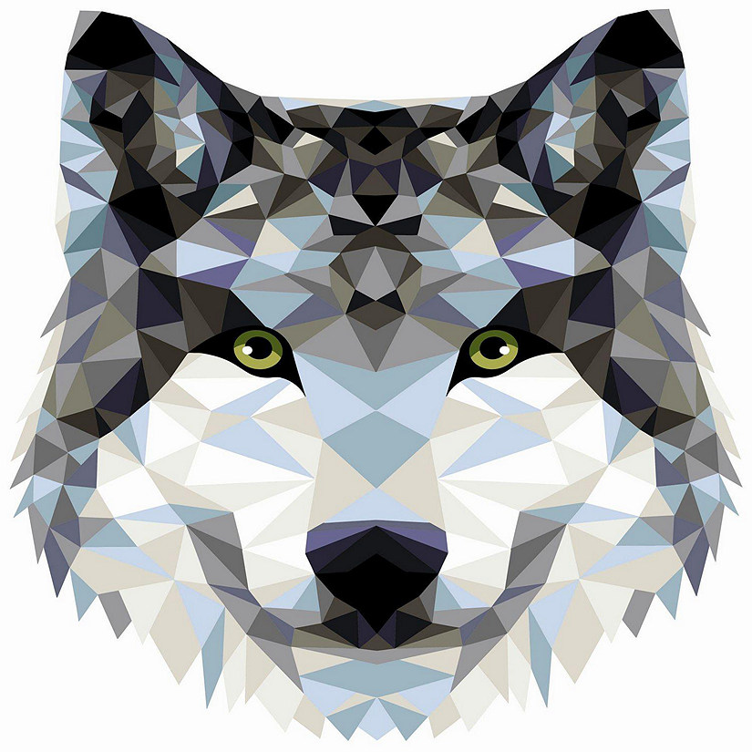 Crafting Spark (Wizardi) - Painting by Numbers kit Crafting Spark Celebration Poly Wolf P004 19.69 x 15.75 in Image