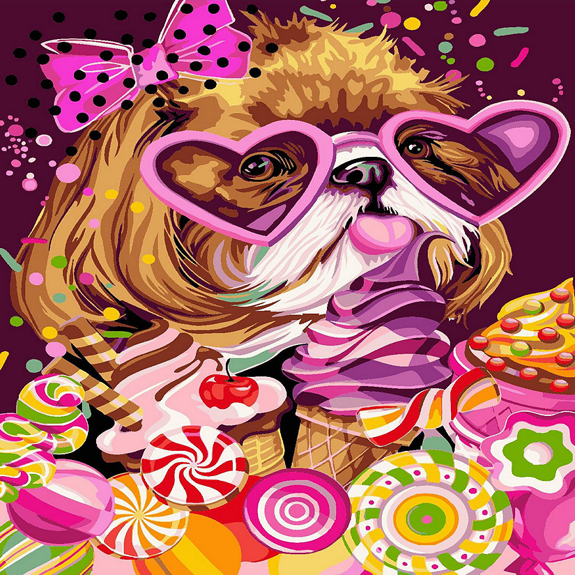 Crafting Spark (Wizardi) - Painting by Numbers kit Crafting Spark Celebration Sweet Eater R008 19.69 x 15.75 in Image