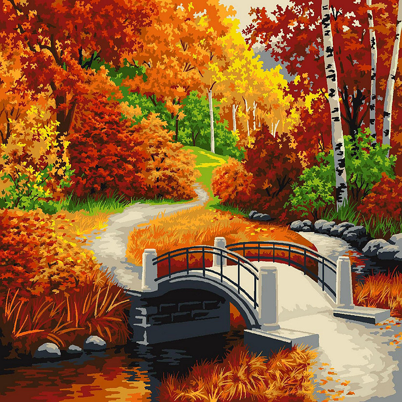 Crafting Spark (Wizardi) - Painting by Numbers kit Crafting Spark Golden Autumn A089 19.69 x 15.75 in Image