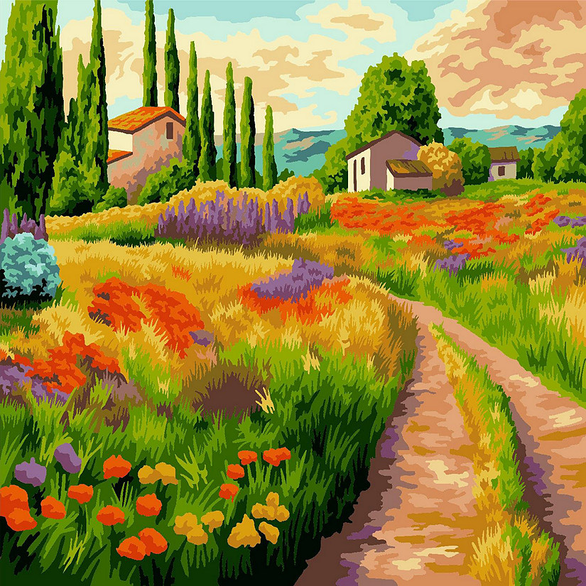 Crafting Spark (Wizardi) - Painting by Numbers kit Crafting Spark Italian Fields A106 19.69 x 15.75 in Image