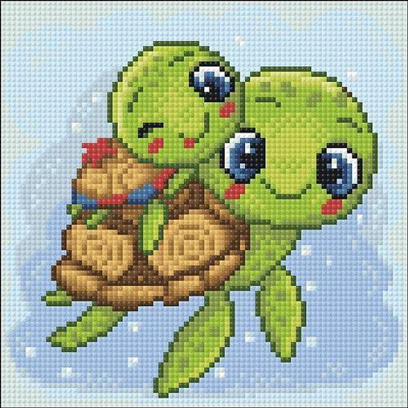 Crafting Spark (Wizardi) - Playful Turtles CS2536 7.9 x 7.9 inches Crafting Spark Diamond Painting Kit Image