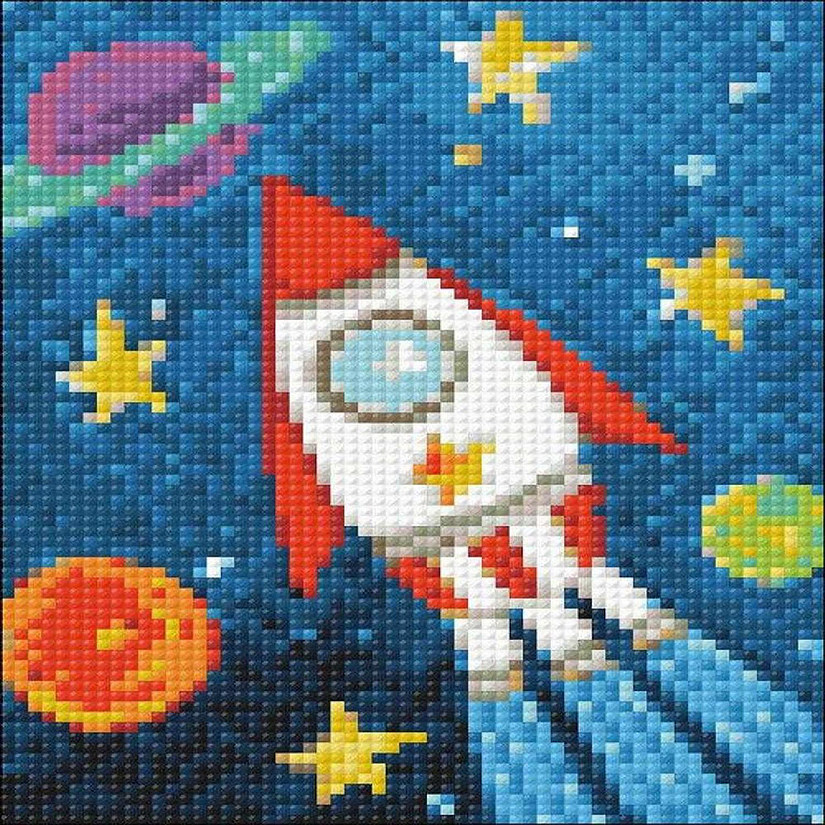 Crafting Spark (Wizardi) - Space Ship CS275 5.9 x 7.9 inches Crafting Spark Diamond Painting Kit Image