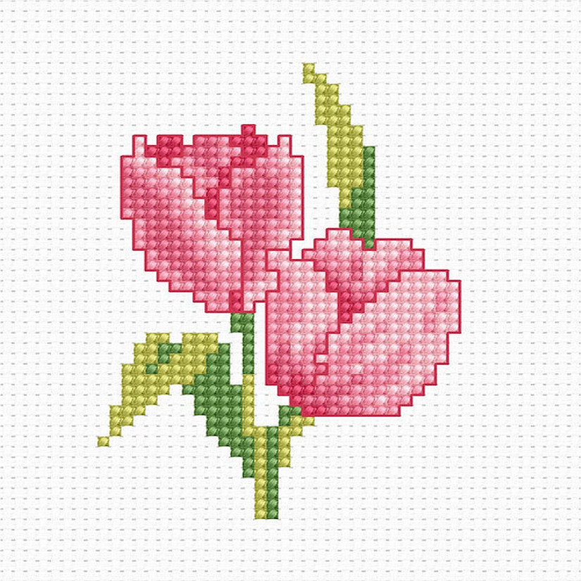 Crafting Spark (Wizardi) - Tulips B022L Counted Cross-Stitch Kit Image