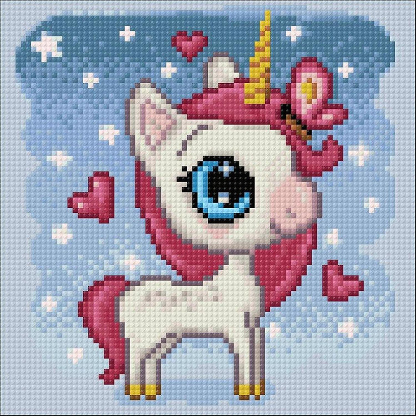 Crafting Spark (Wizardi) - Unicorn in Love CS2530 7.9 x 7.9 inches Crafting Spark Diamond Painting Kit Image