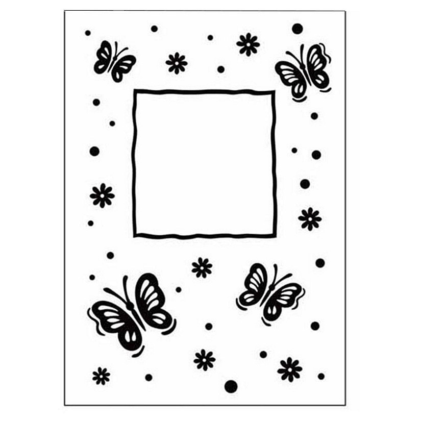 Crafts-Too Embossing Folder Butterfly Frame Image