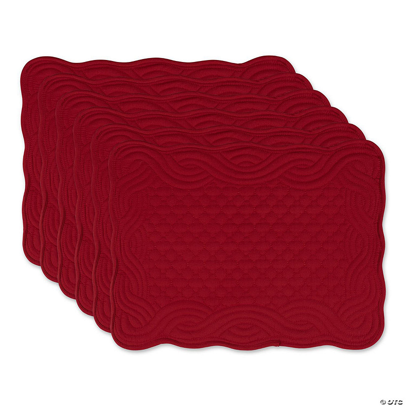 Cranberry Quilted Farmhouse Placemat (Set Of 6) Image
